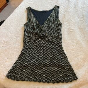 BLACK + GREEN KNIT TANK